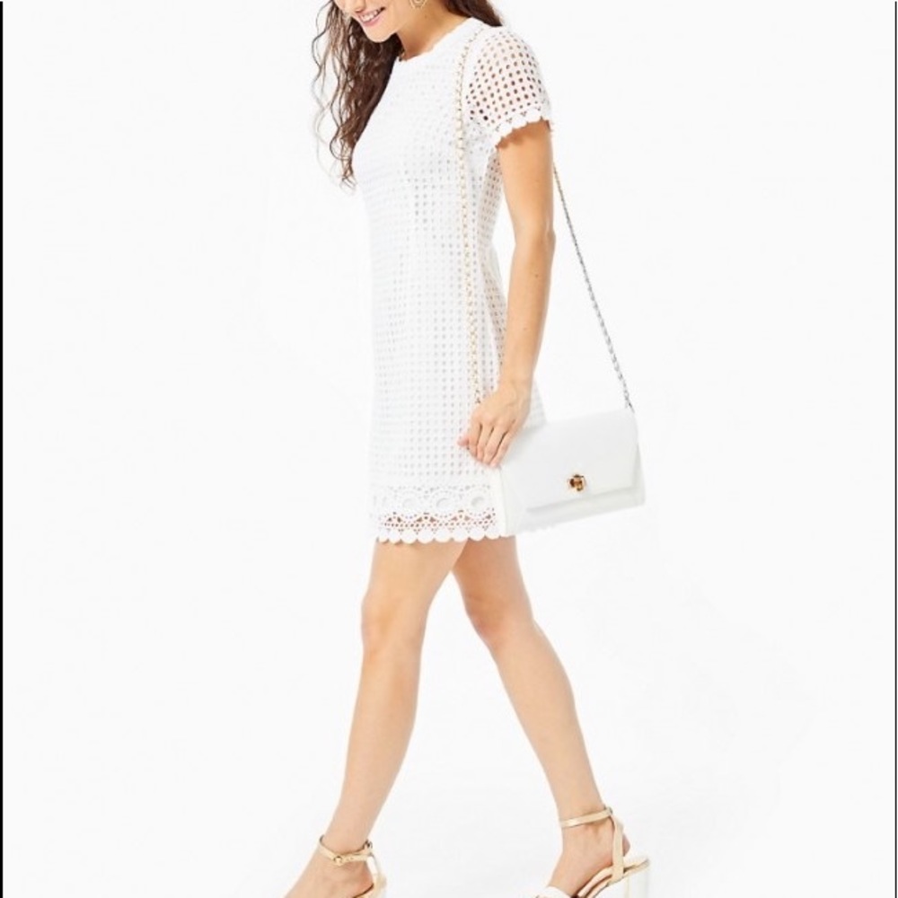Lilly Pulitzer Jennifer Shift Dress White NWT